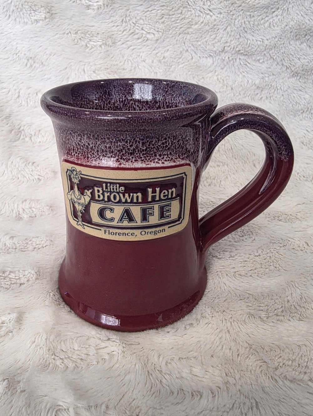 2018 Deneen Pottery Little Brown Hen Cafe Florence Oregon Coffee Tea Mug 10oz.